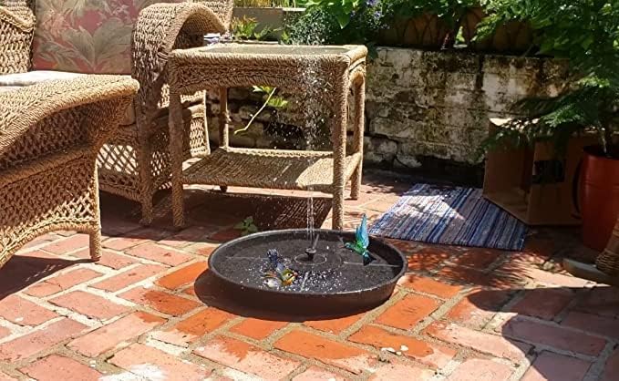 2 Pack Bird Bath Bowl 14", 1.6" Depth, 13 14 15 16 17 20 24 inch Plastic Birdbath Bowls Only, Birdbaths Dish for Outdoor Garden, Extra Large Plant Saucer (14", Brown)