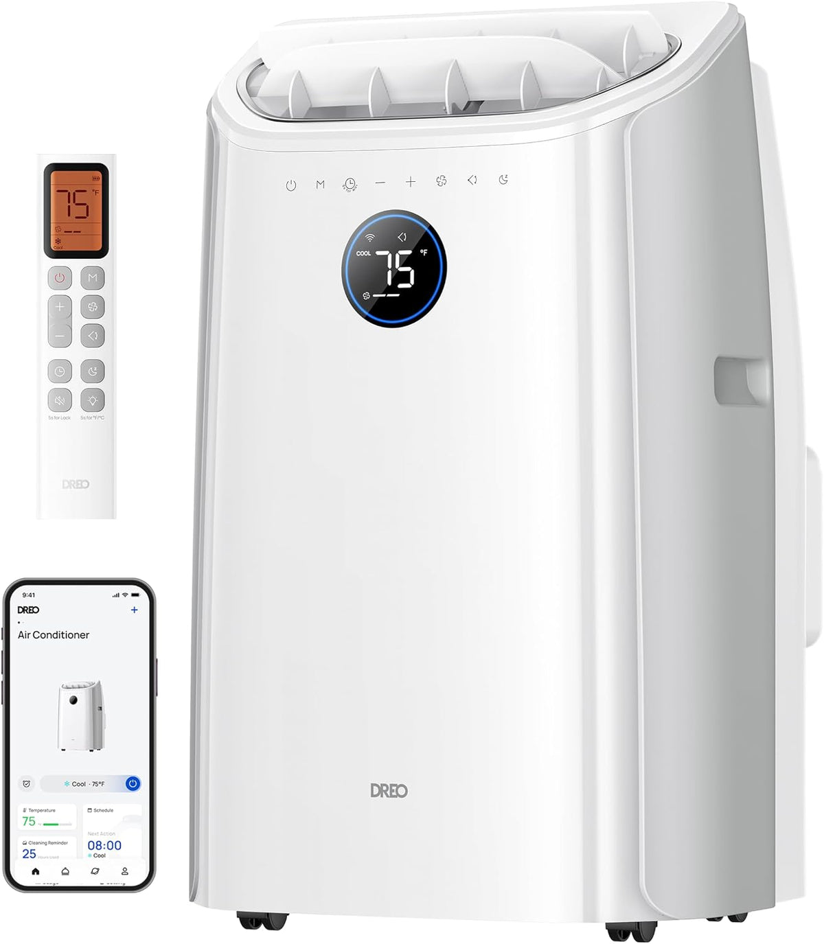 dreo portable air conditioner 515s, 12000 btu ashrae, main product view