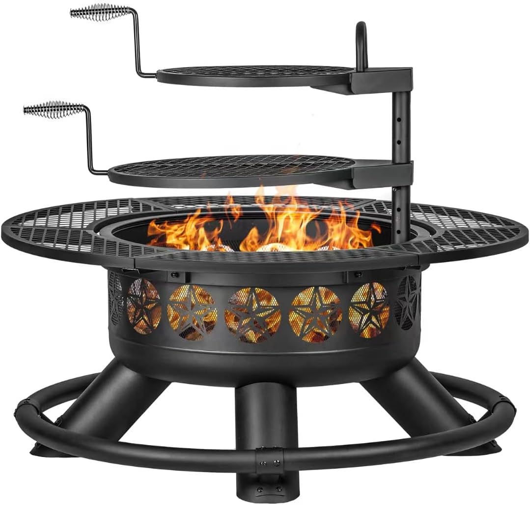 verdeluxe 47 inch outdoor fire pit with 2, main product view