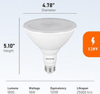 PAR38 LED Flood Light Bulbs Outdoor, 18W (120W Equivalent), Daylight 5000K, Dimmable Weatherproof LED Outdoor Flood Lights with E26 Base, 1800LM, 4 Pack