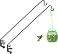 ERYTLLY 2 Packs 3 Inch Clamp 28" Long Deck Hook Wall Pole Wall ounted Deck Hook Extensible and Adjustable Wal!Bracket for Hanging Bird Feeder,Plants,Wind Chimes