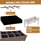 gutinneen raised garden bed mobile outdoor planter box, package contents