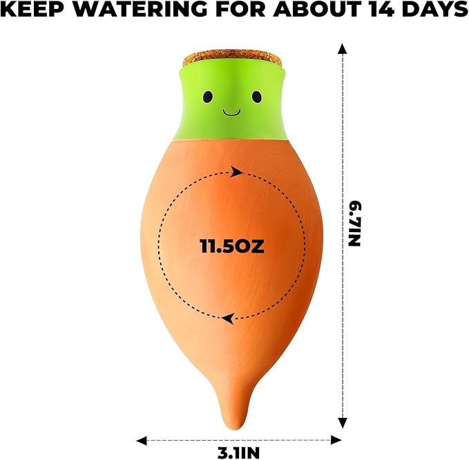 KGZZIZI 4 Pcs Self Watering Terracotta Globes. Large Olla Planter Inserts. Plant Lover Gifts