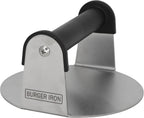 Smash Press, Stainless Steel, Round Flat Bottom Tool, 6 inch | Heavy Duty Hamburger Smasher Flat Top Built For Griddle, Grill and Skillet Cooking, Backyard Kitchen Essential, Cookout Ready