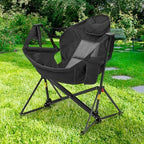 ainfox hammock camping chair, foldable portable rocking chairs, front angle view