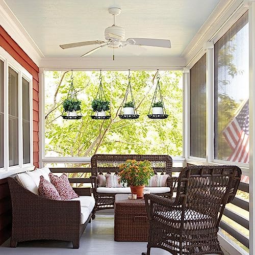 enhon 4 pack plant hanger, 12" metal hanging on a desk or shelf