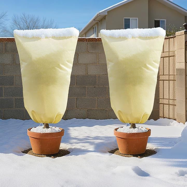 mixc 4 packs 2 size plant covers freeze, front angle view