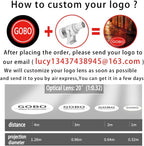 110W GOBO Projector Custom Logo Led Light HD Image for Business Indoor Outdoor Ip67 Waterproof Rotating Advertising Projection Light for Floor Wedding (White)