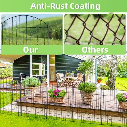 decorative garden fence, 40in (h) x 24ft(l) no, side view