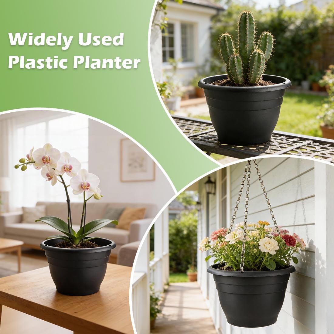 rootrimmer 25 pack 10 inch plant pots with, close-up detail