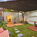 90% sunblock shade panel fabric shade cloth with, side view