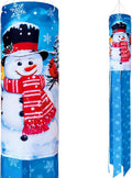 Winter Snowman Windsock 40 Inch Durable Outdoor Hanging Decoration | Merry Christmas, Happy New Year, Winter Wind Sock Flag, Yard Garden Patio Home Decor ﻿