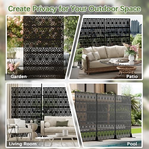 cofar metal privacy screen outdoor 72" h×44" w, package contents