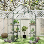 happygrill greenhouses for outdoors, portable greenhouse with pe shown in use