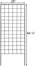 american garden works stnmb narrow screen trellis, black, close-up detail