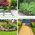 decorative garden fence 24in x 30ft, flower bed, side view