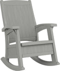 Suncast Outdoor Patio Rocking Chair, Under Seat Storage, Dove Gray