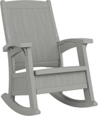 Suncast Outdoor Patio Rocking Chair, Under Seat Storage, Dove Gray