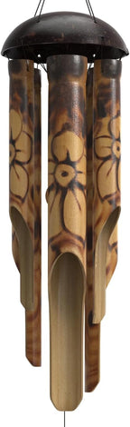 nalulu rustic bamboo wind chimes - outside outdoor, main product view