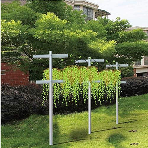 mrgarden 7-feet adjustable garden trellis set for raspberry showing dimensions