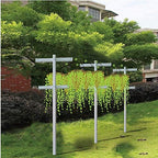 mrgarden 7-feet adjustable garden trellis set for raspberry showing dimensions