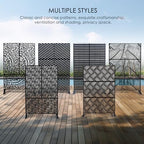 kozyard metal privacy screen 74" h x 47.2", front angle view