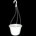 10" diameter contempo swirl hanging basket, green or, main product view