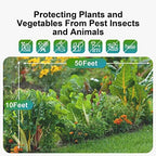 garden netting pest barrier: 10'x50' fine bug insect shown in use
