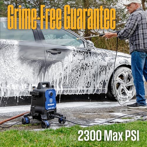westinghouse epx3100 electric pressure washer, 2300 max psi shown in use