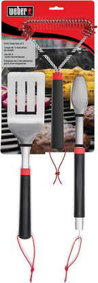 weber® 3-piece bbq tool set, stainless steel, side view