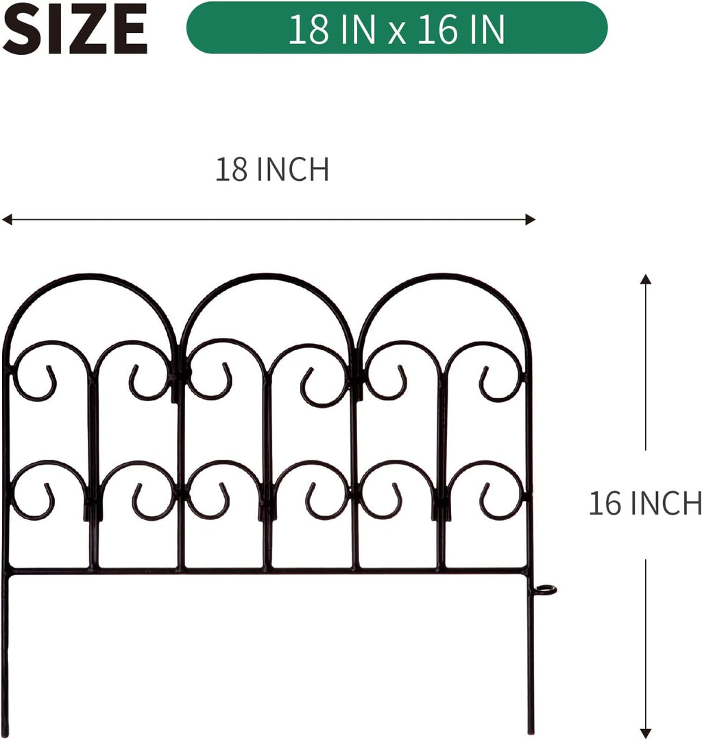 garden edging border decorative fences panel 18" w, package contents