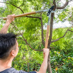 28" garden loppers for tree trimming, heavy duty, front angle view