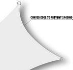SUNNY GUARD Waterproof Sun Shade Sail 8'x8'x11.3' White Right Triangle UV Block Sunshade for Backyard Yard Deck Patio Garden Outdoor Activities and Facility(Customized)