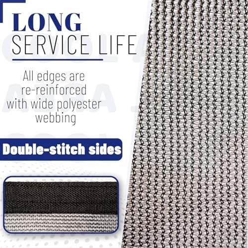 cool area 60-70% mesh tarp shade screen with, side view