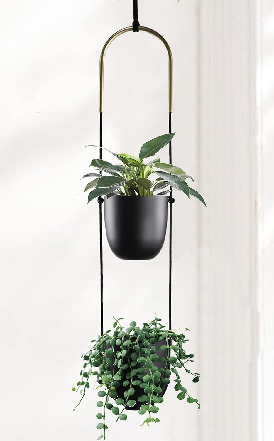 modern metal hanging planter for indoor outdoor plants, main product view