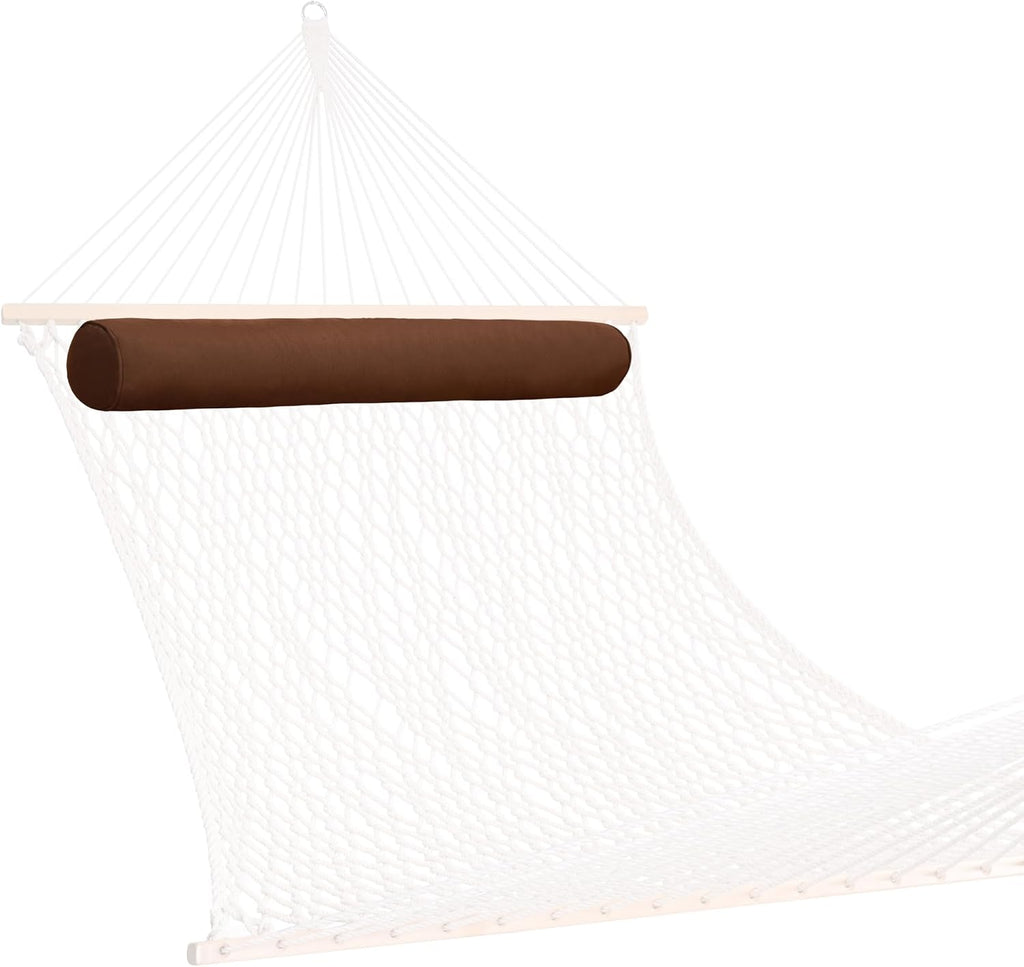 Lazy Daze Hammocks Sunbrella Pillow with Removable Cover-All-Weather Fabric-Water and Fade-Resistant-Outdoor Support Sunbrella Pillow for Hammock and Patio Furniture, 48.4 * 5.9, Brown