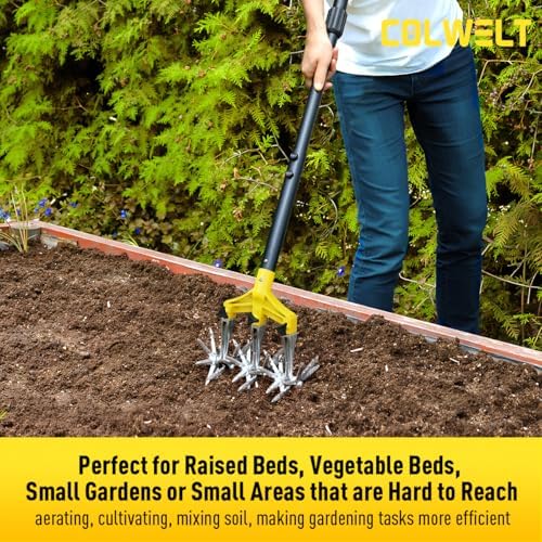 colwelt cultivators for gardening 61’’, rotary cultivator tool, package contents