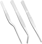 3pcs Plant Tweezers, Stainless Steel Tweezers Set Multi Purpose Tools for Gardening Bonsai and Reptile Feeding & Kitchen Use