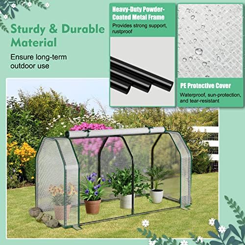 s afstar raised garden bed with greenhouse cover, side view