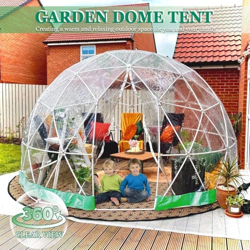 garden dome 12ft clear tent outdoor for garden, close-up detail