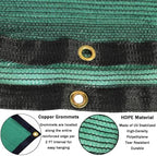 70% green shade cloth with grommets, 12 ft, package contents