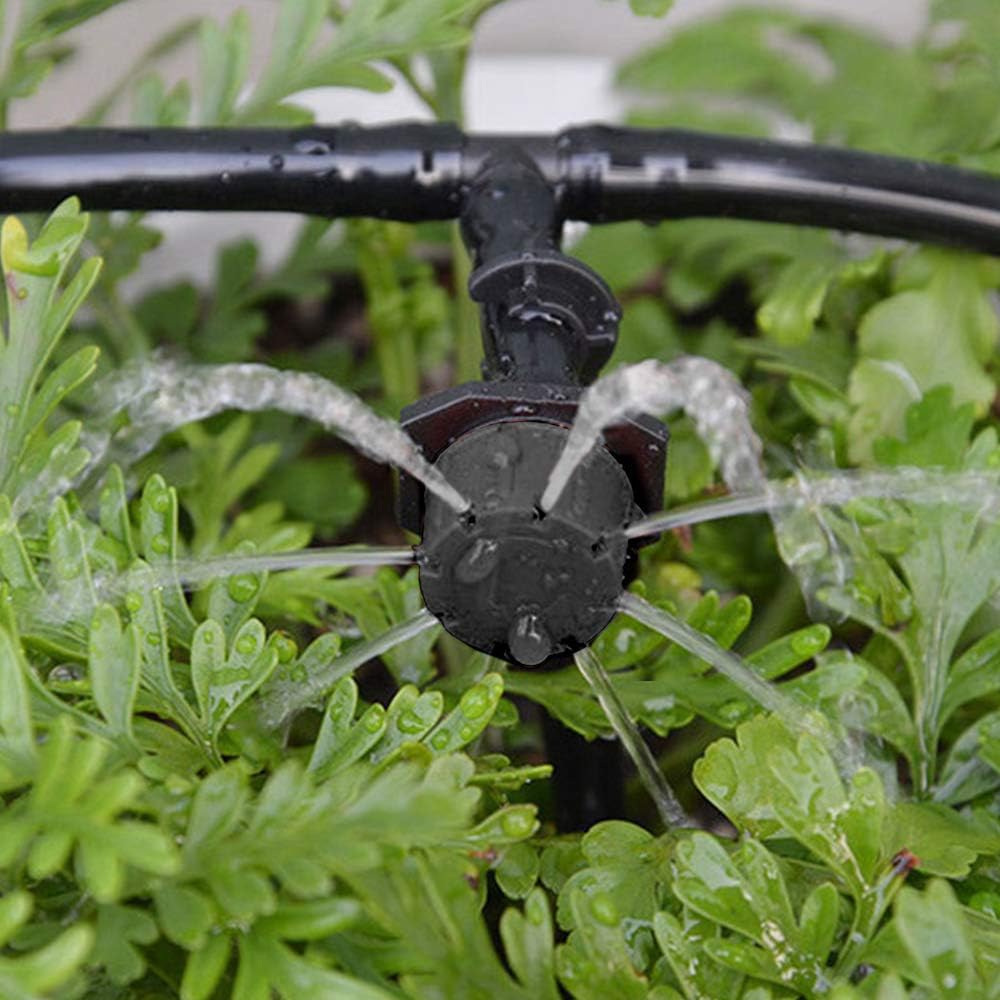 100Pcs Drip Irrigation Emitters,Adjustable Irrigation Drippers Sprinklers | 1/4 Inch Emitters Micro Drip for Watering System