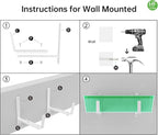 HFHOME Set of 6 Adjustable Window Planter Box Brackets, White Brackets for Window Boxes Planters, Planter Shelving with Adjustable Size The Width of The Bottom of The Planter Box (Patent Registered)