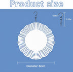 20 Pcs Sublimation Wind Spinner Blanks 8 Inch Bulk Aluminum Metal Blanks Product Outdoor Garden Decoration for Heat Press Transfer Sublimation Wind Spinners DIY Gift