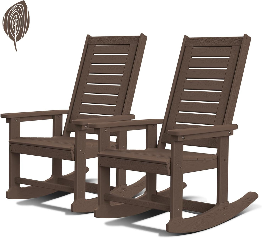 greenvines outdoor rocking chairs set of 2, hdpe, main product view