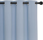 NICETOWN Privacy Room Divider Curtain Thermal Blackout Curtain for Patio Door, Living Room, Bedroom Partition and Shared Office Space, 1 Grommet Panel, Vintage Blue, 100 inch x 108 inch Long