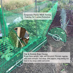 deer fence netting 5x65 ft, heavy duty plastic showing dimensions