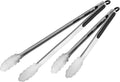 Heavy Duty Extra Long BBQ Tong Set of 2, Stainless Steel with Rubber Grip
