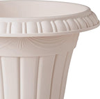 Arcadia Garden Products PL10TP Classic Traditional Plastic Urn Planter Indoor/Outdoor, 15" x 13", Taupe
