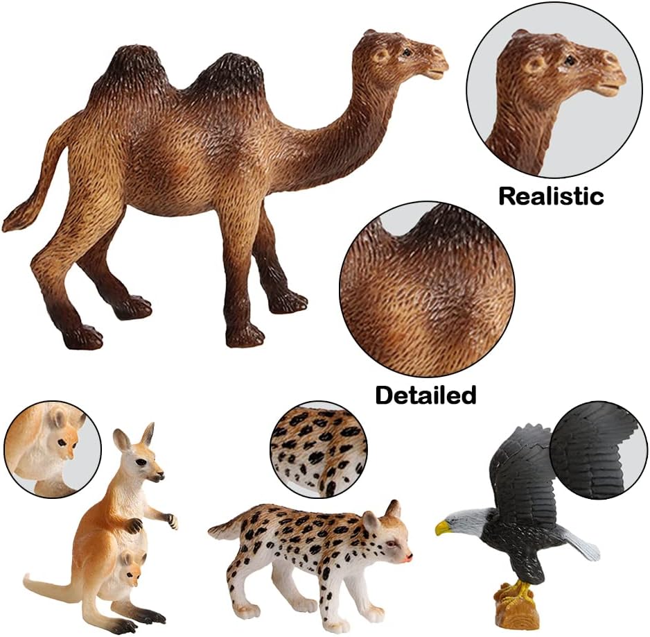 100piece set of animals figures & accessories shown in use